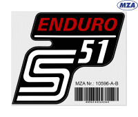 S51 Enduro MZA postaláda matrica