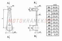 Komplett Pionýr 20, 21, 23 összekötő rúd kalitkával - Rakéta