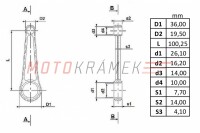 Összekötő rúd komplett Pionýr 550/555