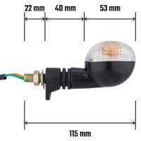 Blinker kis kerek - átlátszó csavarokkal