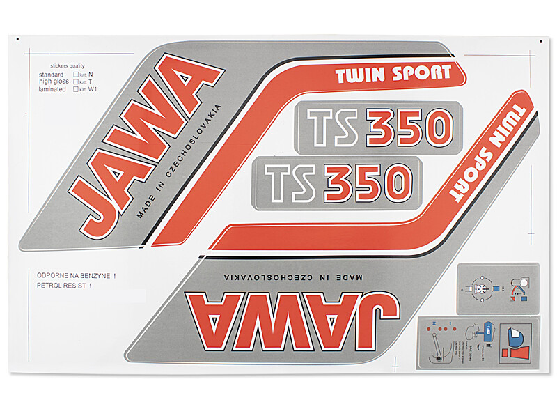 Matrica készlet Jawa 350 típus 638.639