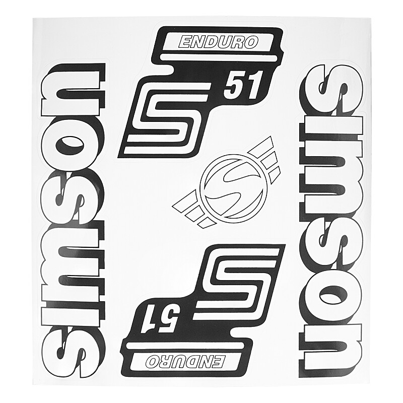 Simson Enduro matricakészlet - fehér