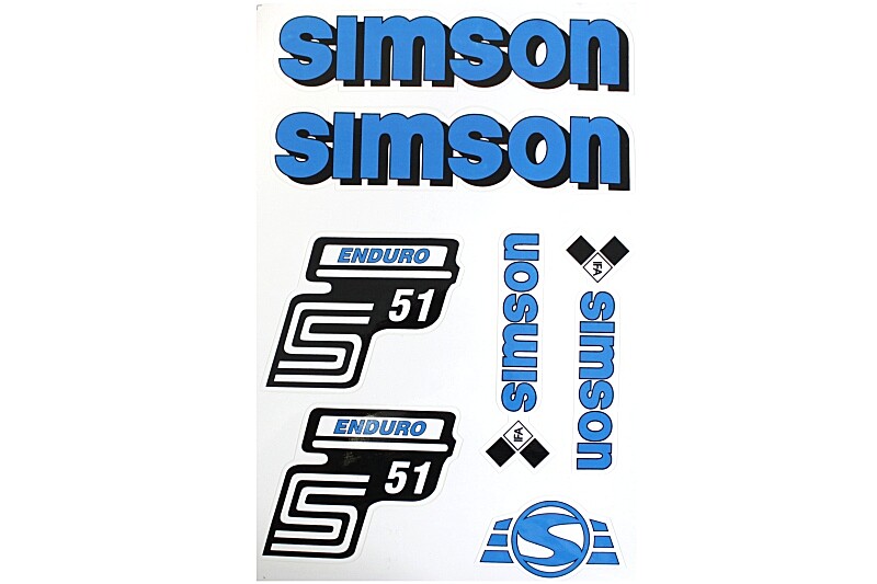 Simson enduro matrica készlet - kék