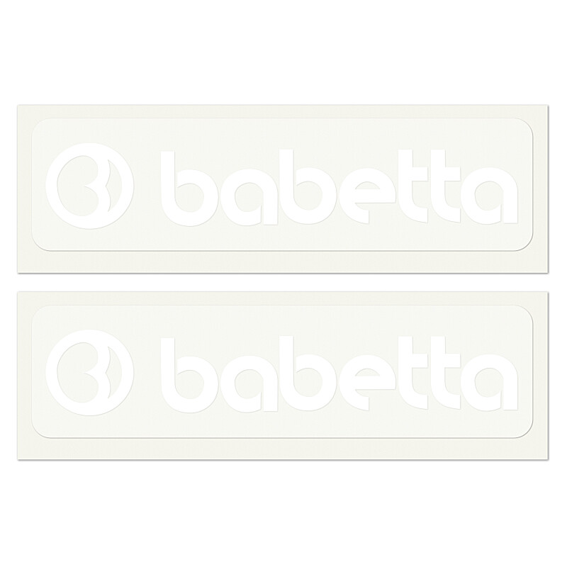 Matrica Babetta fehér 13,5x2,5 - 2 db