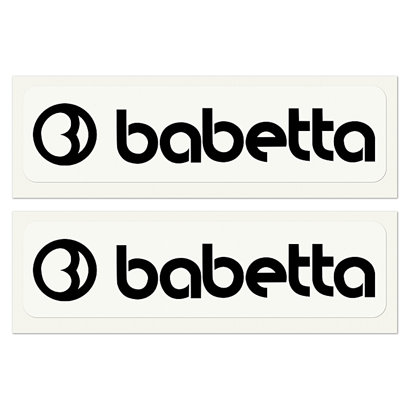 Matrica Babetta fekete 13,5x2,5 - 2 db
