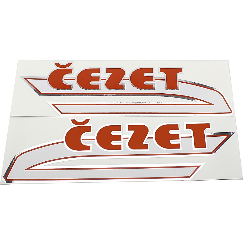 Matrica Čezet felirat piros - készlet