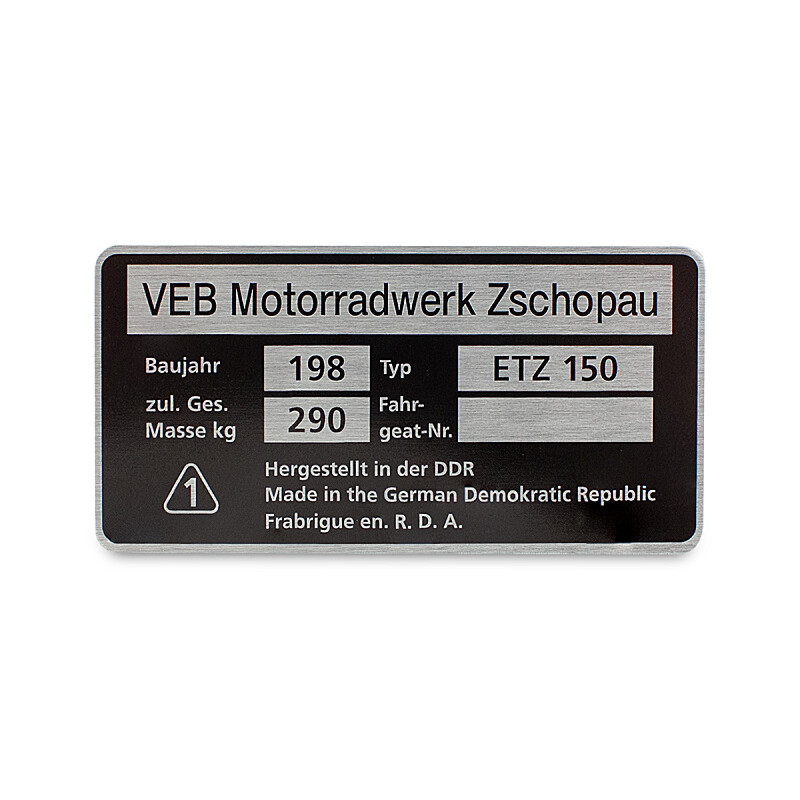 MZ ETZ 150 keretcímke