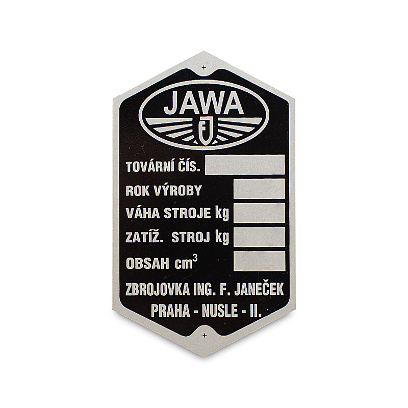 Keretcímke háború előtti Jawa Special, 350 OHV/SV