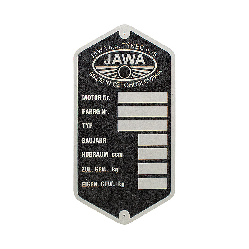 Jawa 250/350 Panelka keretcímke – német – maratott