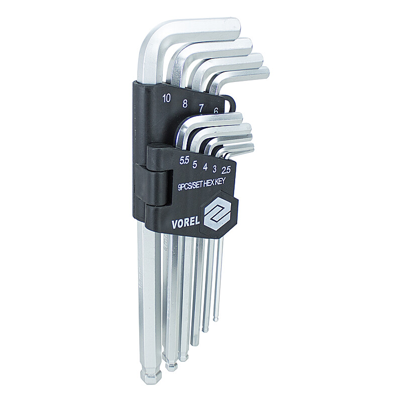 9 darabos imbuszkulcs készlet