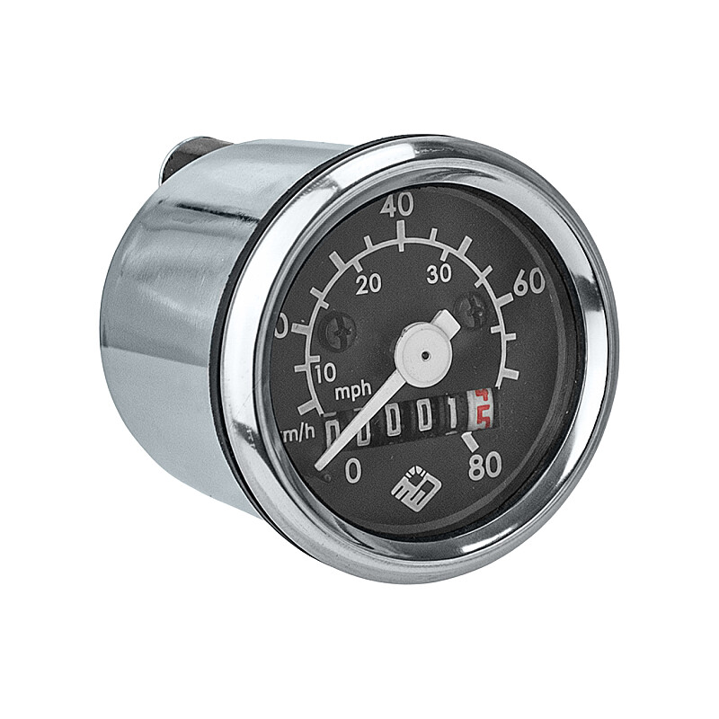 Babetta sebességmérő 80 km/h háttérvilágítással - fekete számlap