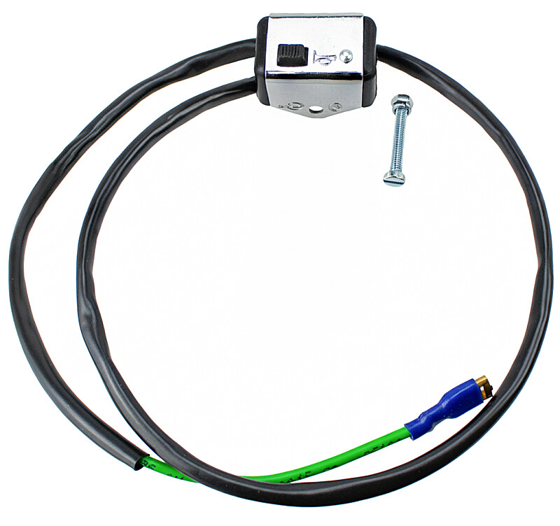 Babetta csengő/kürt gomb - króm - komplett