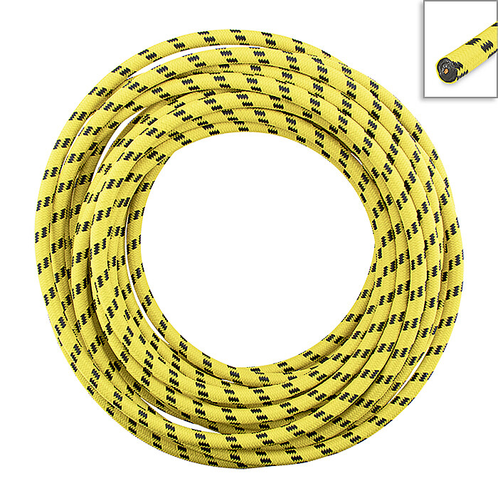 Gyújtókábel - fonott - sárga 10cm