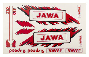 JAWA - Babetta - piros matrica készlet