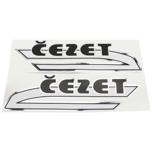 Matrica Čezet felirat fekete - készlet