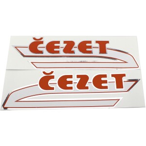 Matrica Čezet felirat piros - készlet
