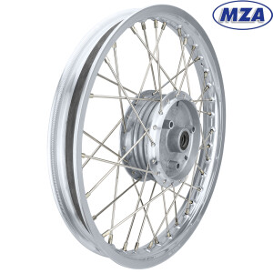 Komplett kerék Simson S51 alumínium felni 1,6 x 16 (rozsdamentes küllős) - MZA