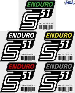 S51 Enduro MZA postaláda matrica
