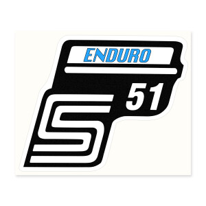 Simson S51 Enduro postaláda matrica - kék