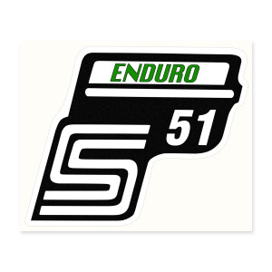 Simson S51 Enduro postaláda matrica - zöld