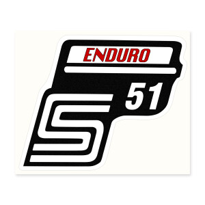 Simson S51 Enduro postaláda matrica - piros